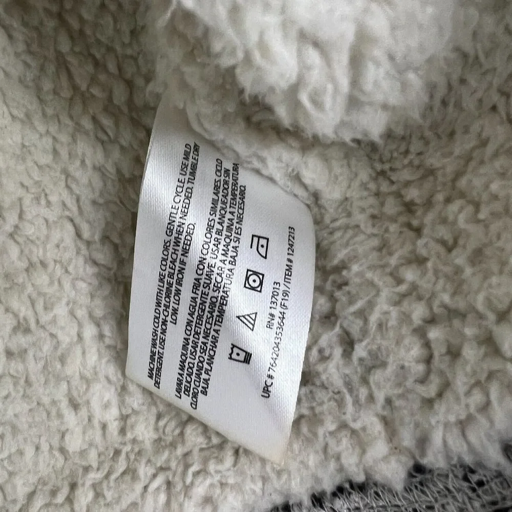 ORVIS Brighton 1/4 Zip Pullover Sweater Mens Size M Gray White Sherpa Lined‎